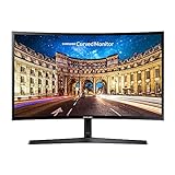 Samsung Curved Monitor C24F396FHR, 24 Zoll, VA-Panel, Full HD-Auflösung, AMD Freesync, Reaktionszeit 4 ms, Krümmung 1800R, Schwarz