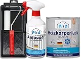 plid Premium Heizkörperlack LF Thermolack weiß Glänzend Set Weiß 0,75l - Lackierset