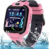 LUKYBIRDS Smartwatch Kinder Telefon GPS/LBS, Wasserdicht Kinder Intelligente Uhr Tracker mit SOS Handy Touchscreen Spiel Kamera Voice Chat Wecker für Jungen Mädchen Geschenk