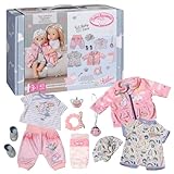 Baby Annabell Erstausstattung im Koffer, Zubehör Kleidung für 43 cm große Puppen mit Geschenkbox, Kinderkoffer mit Griff, 707425, Zapf Creation, Einfarbig