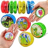 JONOTOYS LED Yoyo Dinosaurier JoJo Dino Licht Blinkend Bunt 5cm 1 Stück Motive Mitgebsel Tombola Kindergeburtstag