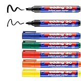 edding Colourful Flipchart Kit - Marker für Flipchart - 7er Set - leuchtende bunte Farben - Tinte schlägt nicht durchs Papier - zum Visualisieren am Flipchart, Sketchnotes - Flipchart-Stifte