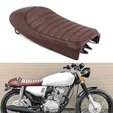 JFG RACING Motorradsattel im Vintage-Look, für Cafe Racer, brauner Buckel für CB350 CB400 CB450 CB500 CB550 CB750