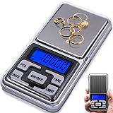 Retoo 200g/0,01g Digitale Taschenwaage mit Tara-Funktion und LCD-Anzeige, Feinwaage, Goldwaage, Digitalwaage, Münzwaage für Tabletten, Lebensmittelwaage, Mini Waage Küche, Schmuck, Münzen, Silber