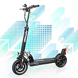 HITWAY E Scooter mit Straßenzulassung, ABE Elektroroller Faltbarer, Motor 480W, 30KM Reichweite, 10Ah Batterie, Max. Geschwindigkeit 20KM/H, 10 Zoll Eleketro Scooter, LCD E Roller für Erwachsene