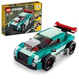 LEGO 31127 Creator 3-in-1 Straßenflitzer: Rennwagen, Muscle Car und Hot Rod, Modellauto Bausatz, Spielzeugauto Geschenkideen für Jungen und Mädchen