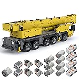 Likecom Technik Kran Bausteine, for Grove GMK5250L, Entworfen und lizenziert von mitx2529, 4190 Teile 5 Brückenkran LKW Bausatz Klemmbausteine, 2.4Ghz RC Kran mit Motor, Kompatibel mit Lego