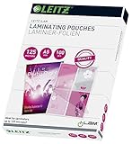 Leitz Heißlaminierfolien, A5, 100er Pack, Glänzend, Transparent, Folienstärke 125 mic, 33807