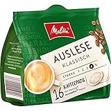 Melitta gemahlener Röstkaffee in Kaffeepads, 10 x 16 Pads, vollmundig und temperamentvoll, Stärke 3 bis 4, Auslese klassisch