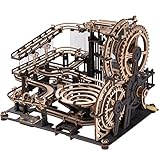 RoWood 3D Puzzle Nachtstadt Murmelbahn Modellbau aus Holz - DIY Holzpuzzle Kugelbahn Bausatz Modellbausatz für Erwachsene - Geschenke zum Geburtstag und Weinachten, LAT-LGA01