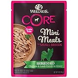 Wellness Core Mini-Mahlzeiten für kleine Rassen, natürliches Getreidefrei, 85 ml, 12 Stück, 3-Ounce Pouch (Pack of 12)