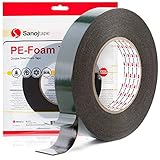 Doppelseitiges Klebeband Extra Stark Schwarz 25mm x 10m Universal Montageband 1mm Dicke Schaumstoff Karosseriekleber Tape Starker Kleber Von Sanojtape