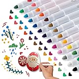 Acrylstifte für Steine Marker Stifte Set: 25 Farben Acrylstifte für Holz Steine Bemalen Farbe Acryl Stifte für Glas Papier Leinwand Fotoalbum Weihnachten Ostern Basteln Kinder Jungen Mädchen Geschenke