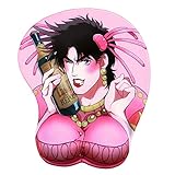 JZHD JOJO's JosephJoestar Tapis de souris 3D repose-poignet Jo Jo Bizarre Adventure Tapis de souris pour ordinateur portable PC bureau 5,5 cm x 21,5 cm