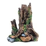 MUYIRTED Aquarium Deko Zubehoer Baumstamm Aquarium Dekoration, Garnelen Schildkröte Deko Höhle Für Aquarien, 20 X 18 X 13.5 Cm