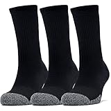 Under Armour Unisex Socken HeatGear Crew 3er-Pack, Schwarz, L (42-47 EU)