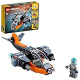 LEGO 31111 Creator 3-in-1 Cyber-Drohne - Cyber-Mech - Hoverbike, Set mit Roboter-Minifigur, Weltraum-Spielzeug aus Bausteinen für Kinder ab 6 Jahre