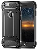 Coolden für iPhone 6s Plus Hülle Premium [Armor Serie] Outdoor Stoßfest Handyhülle iPhone 6 Plus Case Silikon TPU + PC Bumper Cover Doppelschichter Schutzhülle für iPhone 6s Plus/6 Plus (Schwarz)