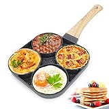 Punvot Spiegeleipfanne, Spiegelei Pfanne 4 Loch, Pfannkuchenpfanne, Pancake Bratpfanne, Pancake Pfanne, Antihaft Spiegelei Pfanne, Eierpfanne aus Aluminium für Induktionsherd