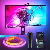 Govee Neon LED Strip mit Kamera, RGBIC Hintergrundbeleuchtung für Monitor, Smart Gaming Light für 24-32 Zoll PC, DreamView G1 Wi-Fi LED Strip, 4 Game-Modi, Synchronisierung mit Musik und Video, App