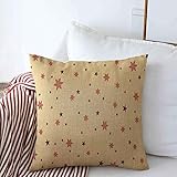 Kissenhülle Snowflake Star Luxury Merry Christmas Magic Red Bright wasserdichte Dekokissenbezug Stilvolles Kissen Fall Für Kissen Outdoor Kopfkissen 45X45Cm