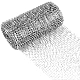 Drahtgeflecht Drahtgitter Edelstahl Maschendraht metallgitter feinmaschig Nagetier Mesh Maschenweite 3mm für Nagetiere Fenstergitter Maschendraht Filternetz 6m x 127mm