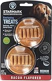 (12 Pack) StarMark Everlasting Dog Treat Toy Bacon Edible Dental Chew Medium