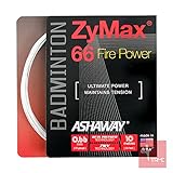 ASHAWAY Zymax 66 Fire Power Badminton-Saiten-Set, 0,66 mm, Weiß