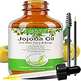 Jojobaöl, 100 % reines, feuchtigkeitsspendendes Mehrzwecköl für Haare, Gesicht und Körper, 60 ml