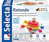 Selecta 61068 Rotondo, Kreiselnder Greifling aus Holz, 7,5 cm