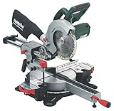 Metabo KGS 216 M Kapp- und Gehrungsäge I Zug- und Kappfunktion, 1500 W, Sägeblatt Ø 216 mm, Schnittbreite 305 mm, beidseitig schwenkbarer und nach links neigbarer Sägekopf, Laser, LED-Licht 619260000