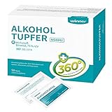 Winner Medical 75% Ethanol Alkoholtupfer,groß,4-lagige quadratische Wattepads, gut getränkt mit Alkohol,sterile Alcohol pads Tupfer Alkohol,50 Stück Alkoholtücher(15x20cm).