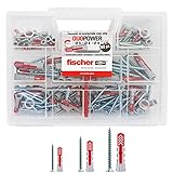 Fischer 544546 Duopower Kit Universaldübel mit Schraube, farblos.