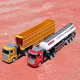 2,4-GHz-RC-Abschleppwagen, RC-Sattelschlepper und Anhänger, Engineering-Traktor, wiederaufladbar, ferngesteuert, Anhänger, LKW, Elektronik, Hobby, Spielzeug, ferngesteuertes Bauauto mit Beleuchtung (2