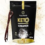 Tulipans MCT Creamer Vanille für Keto-Coffee | Zuckerarmer Keto-Kaffee Creamer | Keto Creamer für Kaffee, Primal Coffee, Porridge, Shakes, Keto Snacks mehr | 200 g Kaffeeweißer Pulver