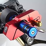 Motorrad Bremsschloss, Diebstahlschutz CNC Aluminium Lenker Schloss mit 2 Schlüsseln für Fahrrads, Rollers, Motorräder, ATV （Rot)