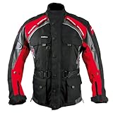 Roleff Racewear Liverpool Motorradjacke, Schwarz/Rot, Größe XL