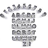 Ausstecher Ausstechformen Alphabet Buchstaben Zahlen für Kuchen-Set