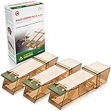 GARDIGO® Mausefalle Lebend 3er Set I Tierfreundliche Lebendfalle für Mäuse I Leicht zu Verwenden I Wiederverwendbare und Hygienische Mäusefalle I Mäuseabwehr, Mäuse vertreiben I Maus, Mouse Trap