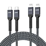 USB C auf Lightning Kabel [2Pack 2M] iPhone Schnellladekabel Aione MFi Zertifiziert Power Delivery Fast Lightning auf USB Typ C iPhone Kabel Ladekabel für iPhone 11 12 13 Pro Max X XS XR 8 SE, iPad