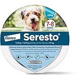 Elanco Seresto® Halsband für kleine Hunde bis 8 kg: 7 bis 8 Monate wirksamer Schutz gegen Zecken und Flöhe, Länge 36 cm, 1,25 g + 0,56 g