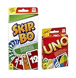 Mattel UNO Kartenspiel und SkipBo Kartenspiel im Set