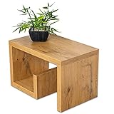 Couchtisch Gustav Wildeiche Eiche B x H x T: 59x37x36cm Holz Beistelltisch Keine Montage Fest Verleimt Wohnzimmertisch