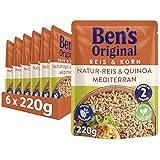 Ben's Original Express-Reis & Korn Natur Reis & Quinoa Mediterran, 6 Packungen (6 x 220g)