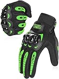 COFIT Motorrad Handschuhe, Touchscreen Motorradhandschuhe für Motorradrennen, Mountainbike, Motorcross, Klettern, Wandern und andere Outdoor Sportarten und Aktivitäten - Grün M