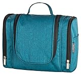 B.PRIME Kulturbeutel Classic XL Deep Blue – Premium Kulturtasche mit extra viel Stauraum zum Aufhängen – Maße der Waschtasche 28x13x22cm