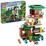 LEGO 21174 Minecraft Das Moderne Baumhaus Spielzeug, Set für Jungen und Mädchen ab 9 Jahren mit Figuren