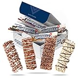 Energybody Superbar Mix Box 12x 50g / High Protein Riegel / Eiweißriegel zuckerarm / Protein Snack nur 2g Zucker pro Proteinriegel / Eiweissriegel 4 Sorten / Protein Riegel Mix Box