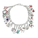 Langstreckenarmbänder Für Kalender-Themen-Weihnachts-Advents- Weihnachts-Countdown 2021 Charm Home heiße Dich selbst Passende Armbänder (Multicolor, One Size)