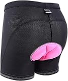 Sportneer Fahrradunterhose Damen Fahrrad Unterwäsche Damen 4D Gepolstert Elastische & Atmungsaktive Radunterhose Damen Radlerunterhose Damen Radlerhose